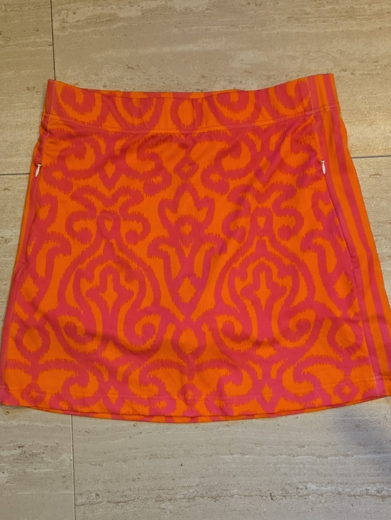 Gretchen Scott Designs Pants - Gretchen Scott Pink/Orange Design Print Silky Leisure Skort